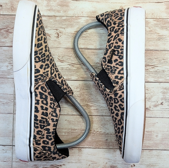 Vans Asher Deluxe Comfort Ortholite Cheetah Leopard Print Women's 6.5 Black Tan - Picture 10 of 13